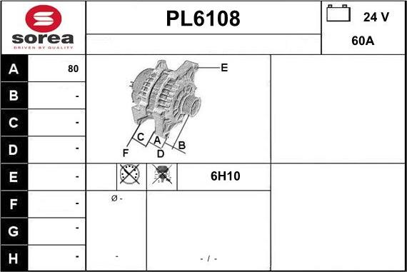 Sera PL6108 - Генератор autozip.com.ua