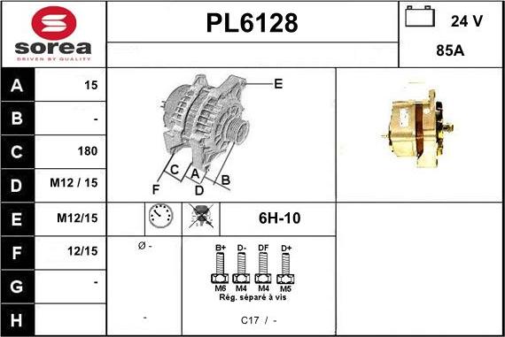 Sera PL6128 - Генератор autozip.com.ua