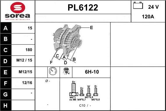 Sera PL6122 - Генератор autozip.com.ua