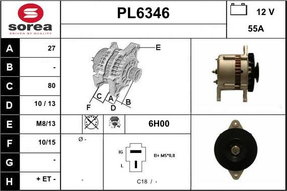 Sera PL6346 - Генератор autozip.com.ua