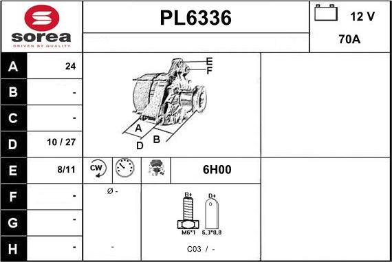 Sera PL6336 - Генератор autozip.com.ua