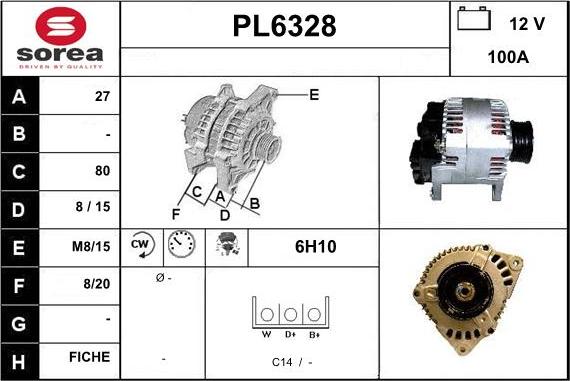 Sera PL6328 - Генератор autozip.com.ua