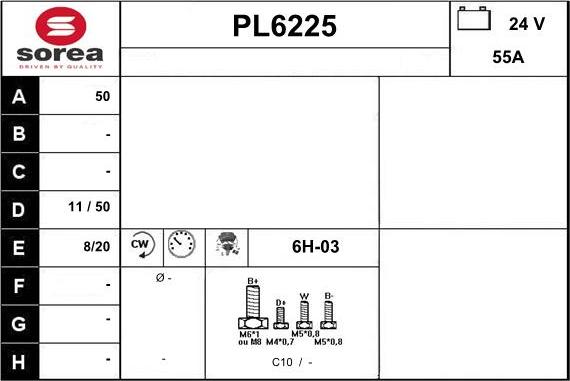 Sera PL6225 - Генератор autozip.com.ua