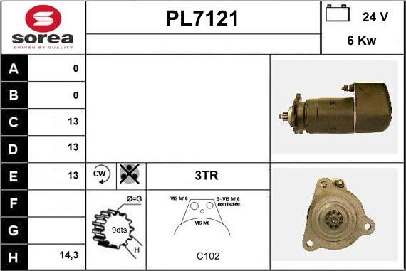 Sera PL7121 - Стартер autozip.com.ua