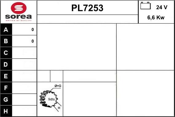 Sera PL7253 - Стартер autozip.com.ua