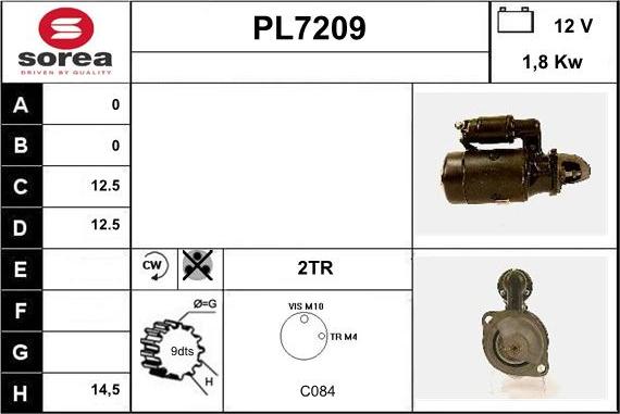 Sera PL7209 - Стартер autozip.com.ua