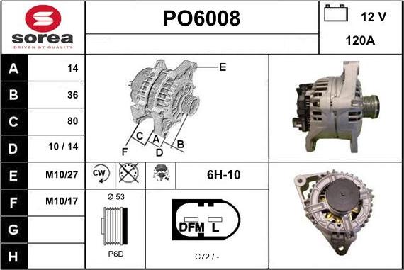 Sera PO6008 - Генератор autozip.com.ua