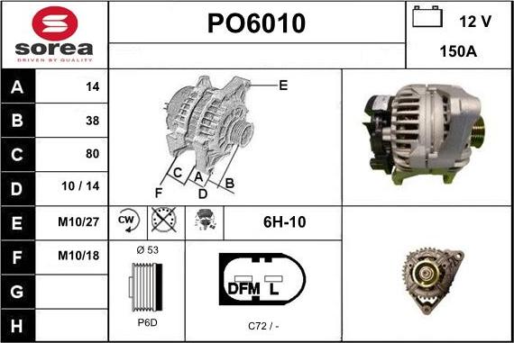 Sera PO6010 - Генератор autozip.com.ua