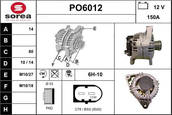 Sera PO6012 - Генератор autozip.com.ua