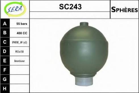Sera SC243 - Лямбда-зонд, датчик кисню autozip.com.ua