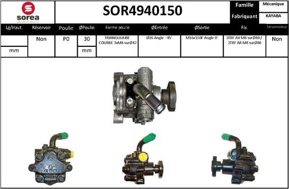 Sera SOR4940150 - Гідравлічний насос, рульове управління, ГУР autozip.com.ua