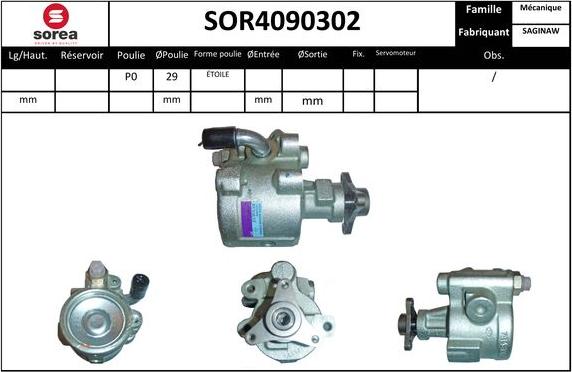 Sera SOR4090302 - Гідравлічний насос, рульове управління, ГУР autozip.com.ua