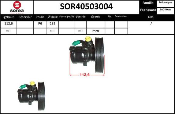 Sera SOR40503004 - Гідравлічний насос, рульове управління, ГУР autozip.com.ua