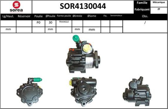 Sera SOR4130044 - Гідравлічний насос, рульове управління, ГУР autozip.com.ua