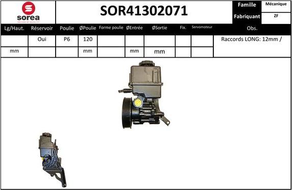 Sera SOR41302071 - Гідравлічний насос, рульове управління, ГУР autozip.com.ua