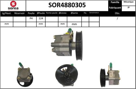 Sera SOR4880305 - Гідравлічний насос, рульове управління, ГУР autozip.com.ua