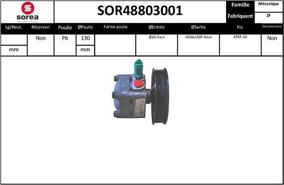 Sera SOR48803001 - Гідравлічний насос, рульове управління, ГУР autozip.com.ua