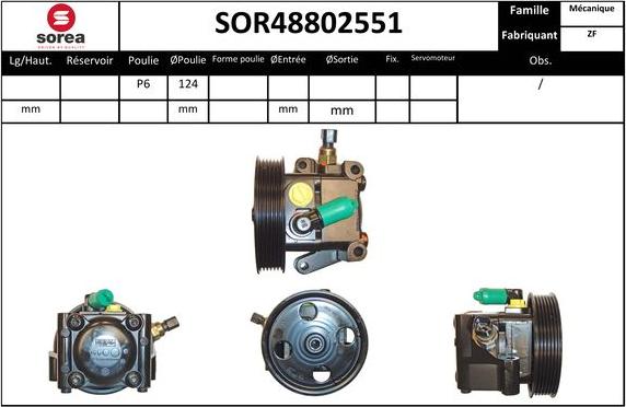 Sera SOR48802551 - Гідравлічний насос, рульове управління, ГУР autozip.com.ua