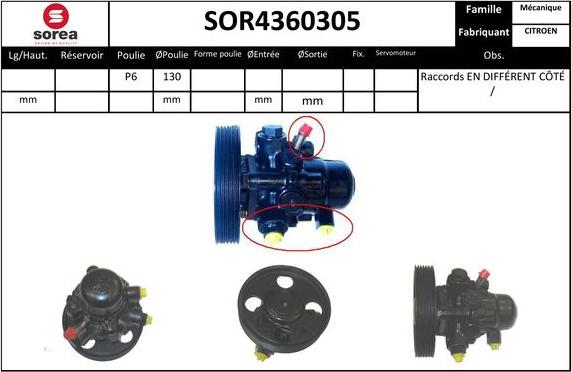 Sera SOR4360305 - Гідравлічний насос, рульове управління, ГУР autozip.com.ua