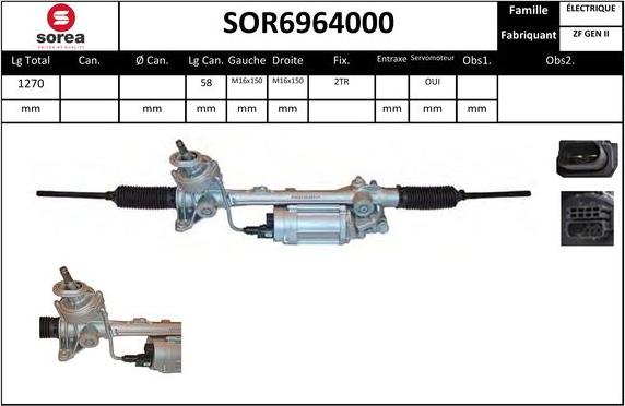 Sera SOR6964000 - Рульовий механізм, рейка autozip.com.ua