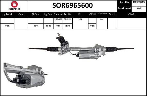 Sera SOR6965600 - Рульовий механізм, рейка autozip.com.ua