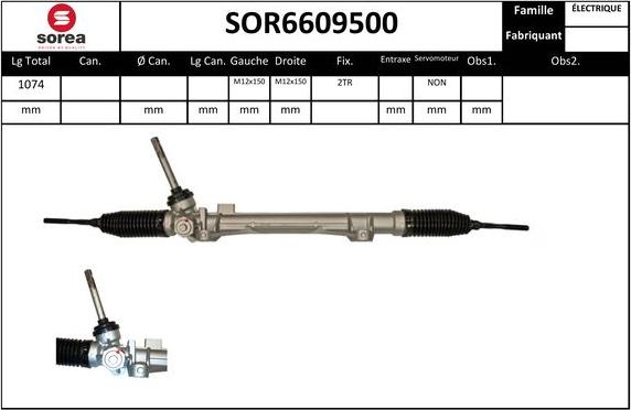 Sera SOR6609500 - Рульовий механізм, рейка autozip.com.ua