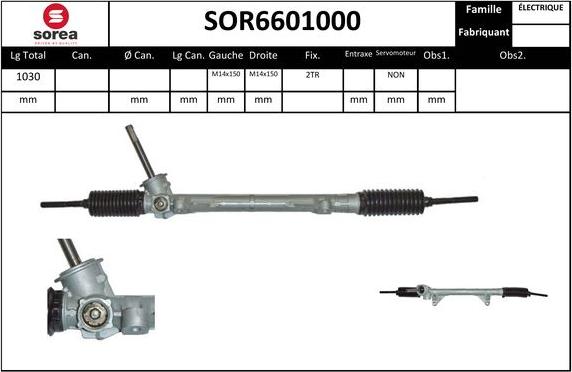 Sera SOR6601000 - Рульовий механізм, рейка autozip.com.ua