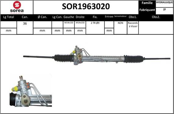 Sera SOR1963020 - Рульовий механізм, рейка autozip.com.ua