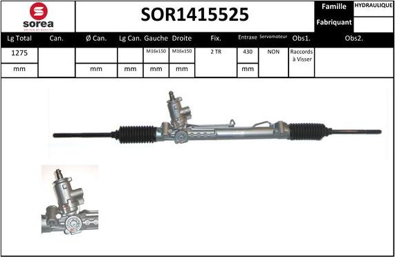 Sera SOR1415525 - Рульовий механізм, рейка autozip.com.ua