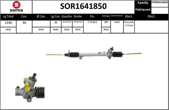 Sera SOR1641850 - Рульовий механізм, рейка autozip.com.ua