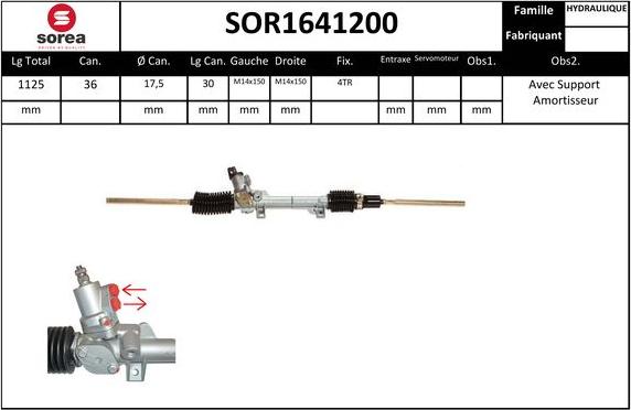 Sera SOR1641200 - Рульовий механізм, рейка autozip.com.ua