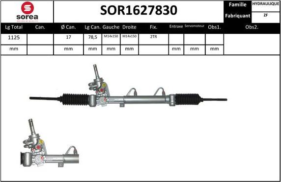 Sera SOR1627830 - Рульовий механізм, рейка autozip.com.ua