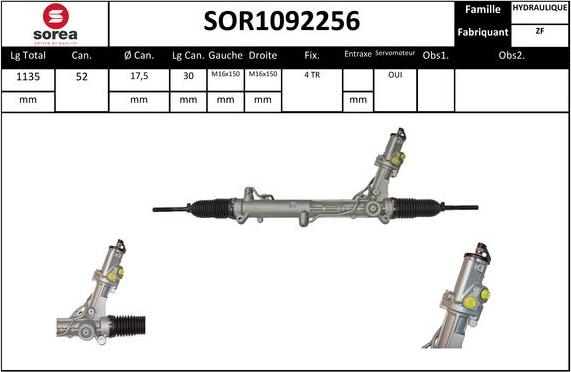 Sera SOR1092256 - Рульовий механізм, рейка autozip.com.ua