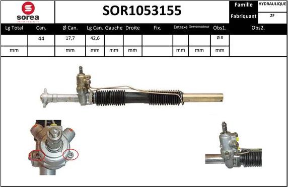 Sera SOR1053155 - Рульовий механізм, рейка autozip.com.ua