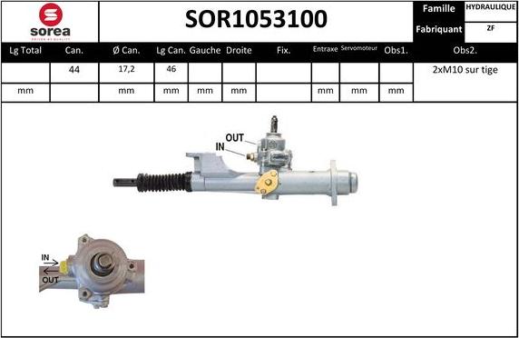 Sera SOR1053100 - Рульовий механізм, рейка autozip.com.ua