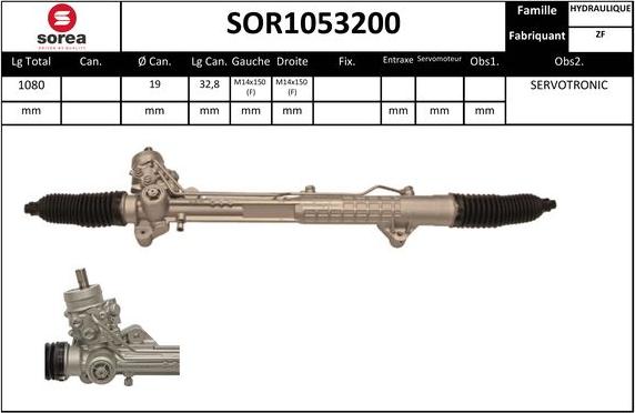 Sera SOR1053200 - Рульовий механізм, рейка autozip.com.ua