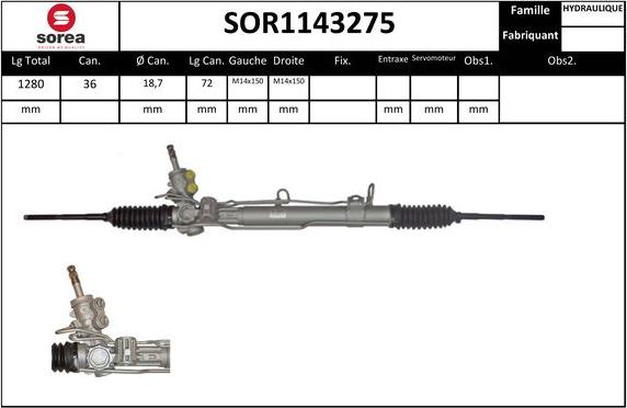 Sera SOR1143275 - Рульовий механізм, рейка autozip.com.ua