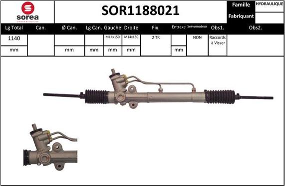 Sera SOR1188021 - Рульовий механізм, рейка autozip.com.ua