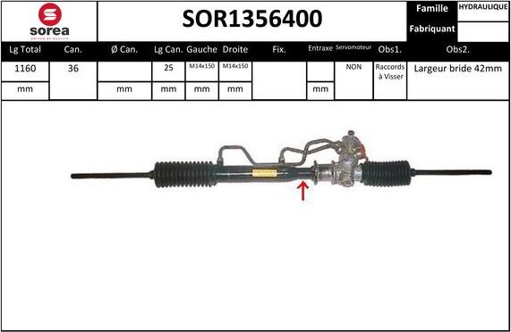 Sera SOR1356400 - Рульовий механізм, рейка autozip.com.ua