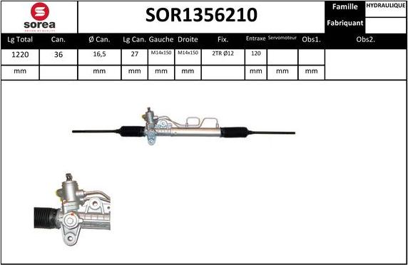 Sera SOR1356210 - Рульовий механізм, рейка autozip.com.ua