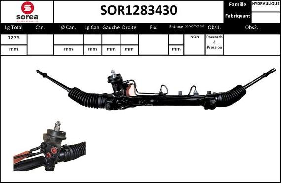 Sera SOR1283430 - Рульовий механізм, рейка autozip.com.ua