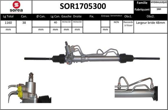 Sera SOR1705300 - Рульовий механізм, рейка autozip.com.ua