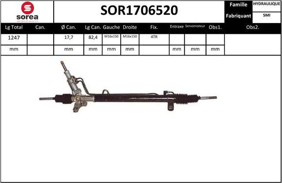 Sera SOR1706520 - Рульовий механізм, рейка autozip.com.ua