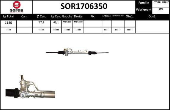 Sera SOR1706350 - Рульовий механізм, рейка autozip.com.ua