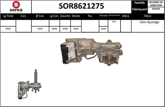 Sera SOR8621275 - Рульова колонка autozip.com.ua