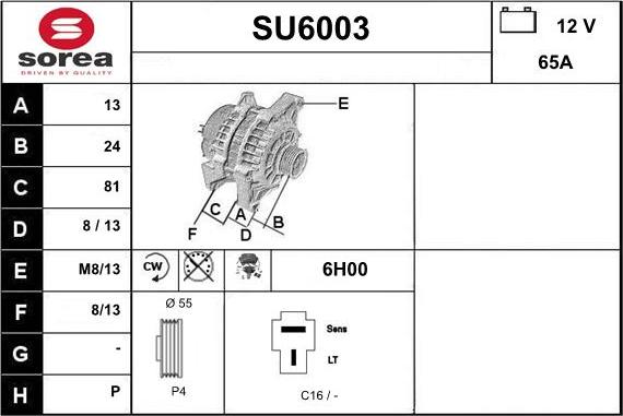 Sera SU6003 - Генератор autozip.com.ua