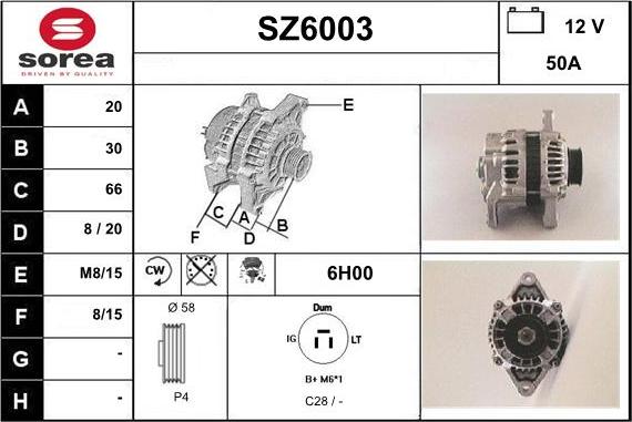 Sera SZ6003 - Генератор autozip.com.ua