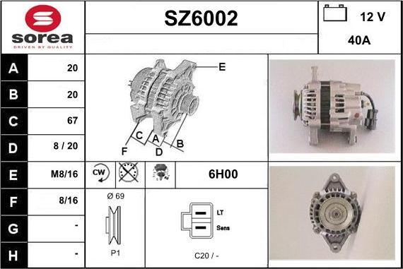 Sera SZ6002 - Генератор autozip.com.ua