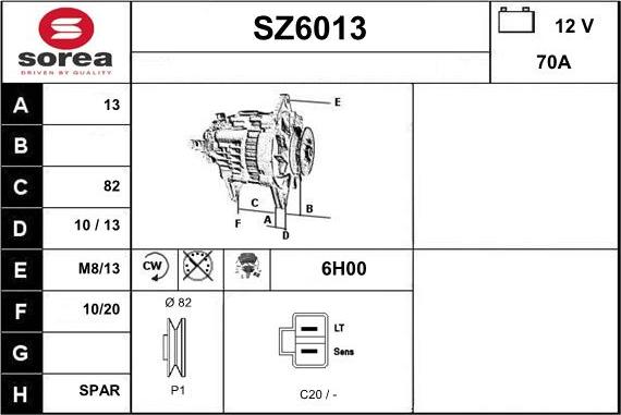 Sera SZ6013 - Генератор autozip.com.ua