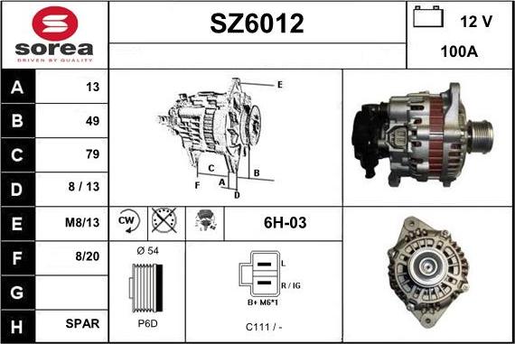 Sera SZ6012 - Генератор autozip.com.ua